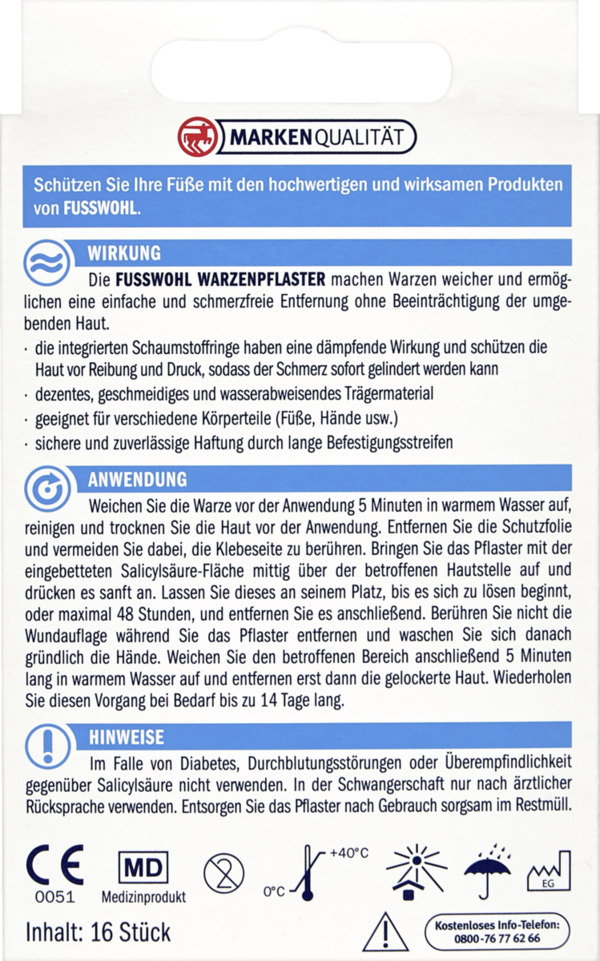 Bild 2 von FUSSWOHL Warzenpflaster