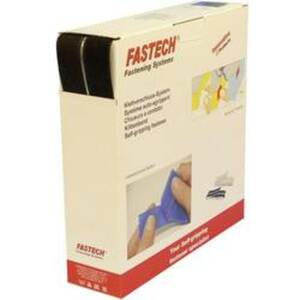 FASTECH® B30-SKL999925 Klettband zum Aufkleben Hotmelt Haft- und Flauschteil (L x B) 25000 mm x 30 mm Schwarz 25 m