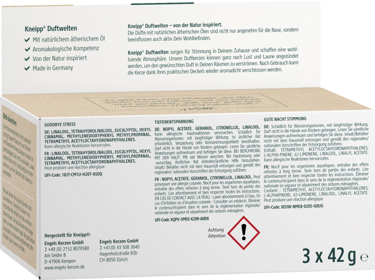 Bild 2 von Kneipp Geschenkset Duftkerzen Lieblinge