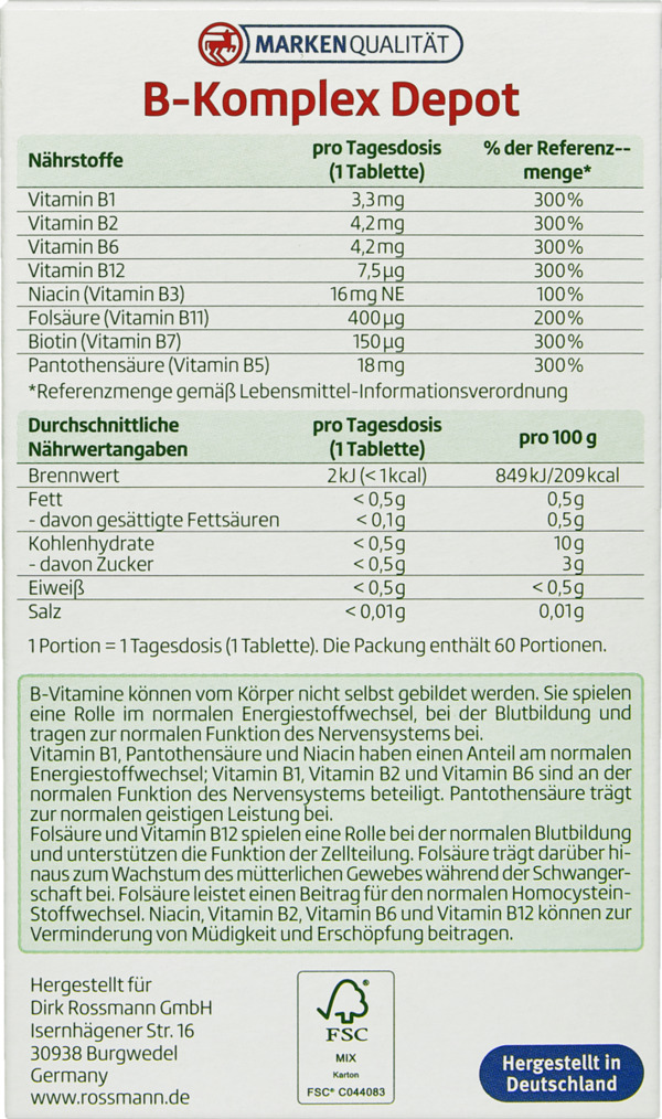 Bild 4 von altapharma B-Komplex Depot