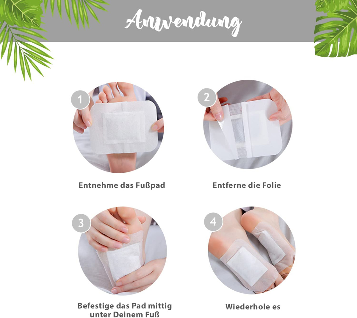 Bild 2 von Summer Foot Detox-Fußpads mit Grünteeöl