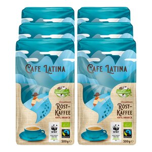 Bio Fairtrade Cafe Latina 500 g, 6er Pack
