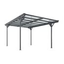 Bild 1 von Juskys Carport mit Flachdach 5x3 m – freistehende Überdachung aus Aluminium mit Doppelstegplatten