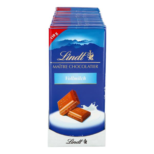 Bild 1 von Lindt Maitre Tafelschokolade Vollmilch 110 g, 20er Pack