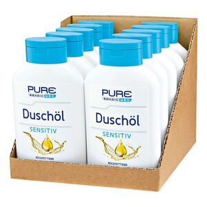 Pure & Basic med Duschöl Sensitiv 300 ml, 10er Pack