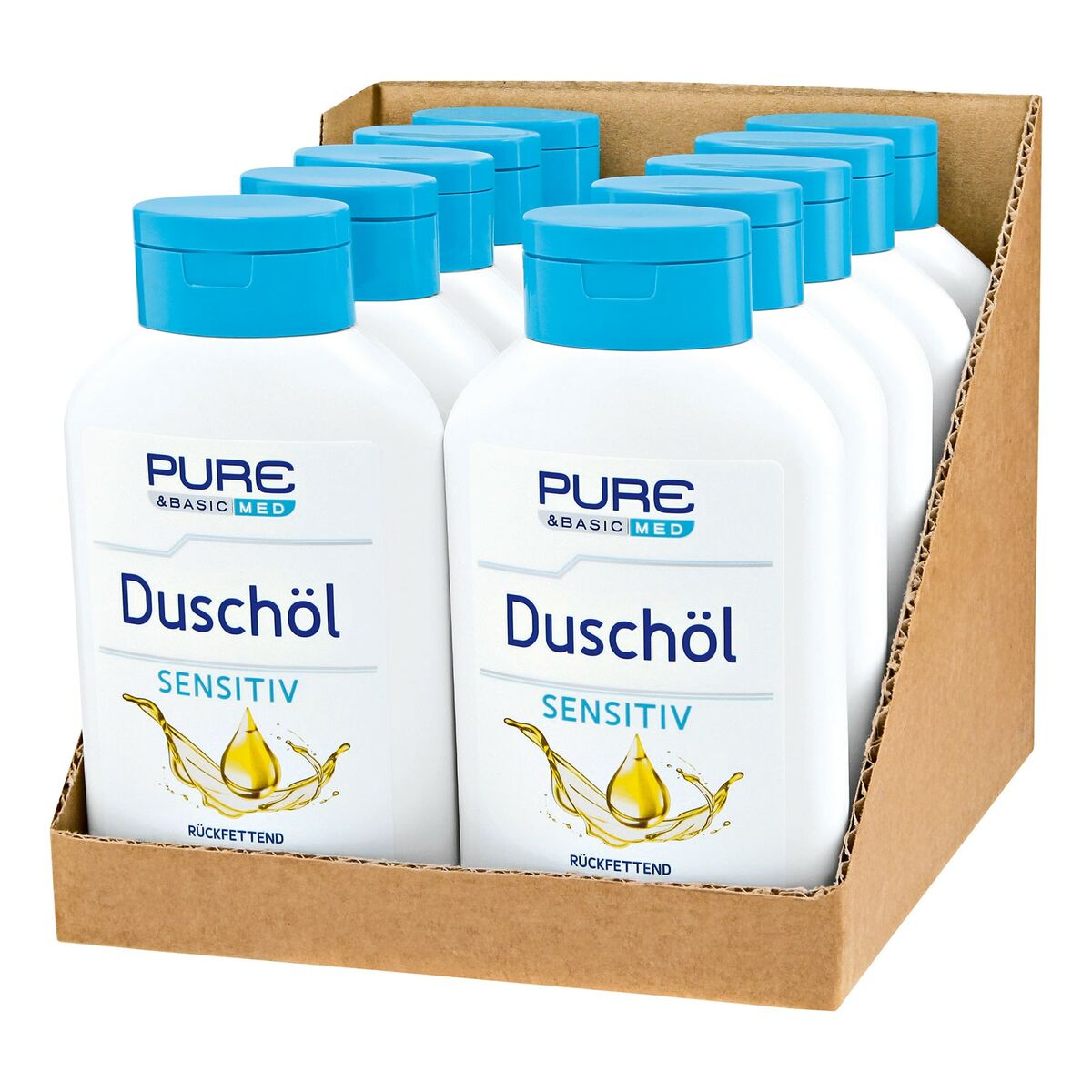 Bild 1 von Pure & Basic med Duschöl Sensitiv 300 ml, 10er Pack