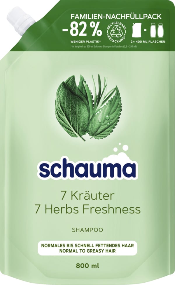 Bild 1 von Schwarzkopf Schauma 7 Kräuter Shampoo Nachfüllpack