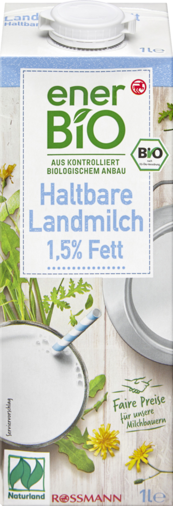 Bild 1 von enerBiO Haltbare Landmilch 1,5% Fett