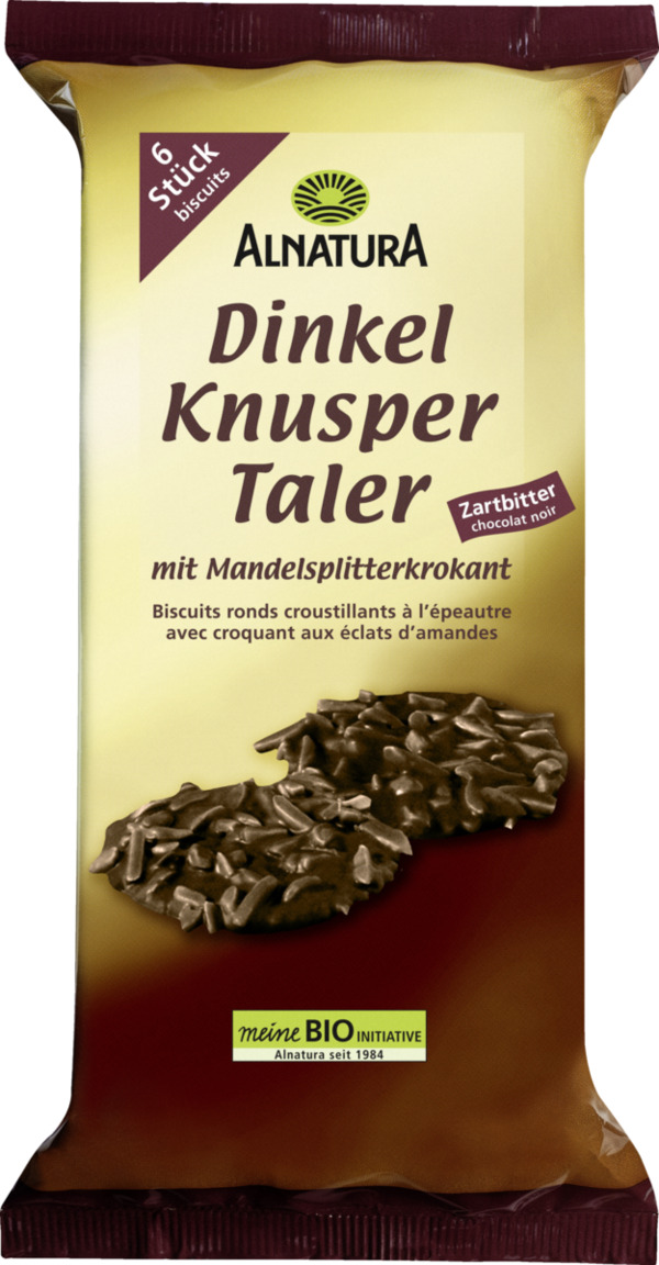 Bild 1 von Alnatura Bio Dinkel Knusper Taler Zartbitter