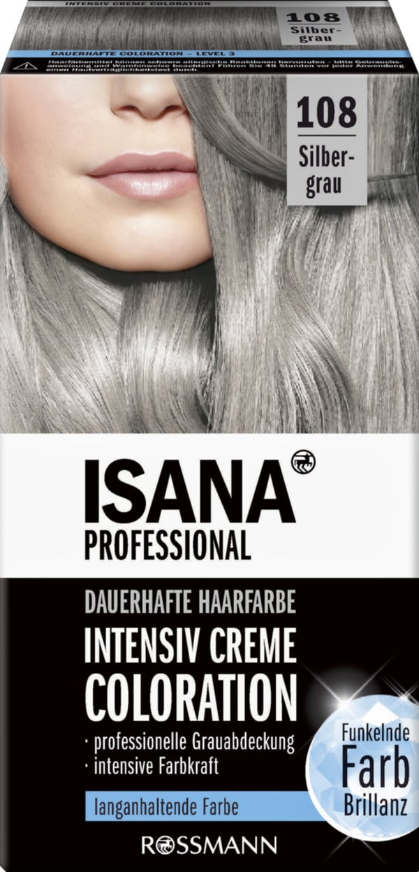 Bild 1 von ISANA PROFESSIONAL Intensiv Creme Coloration 108 Silbergrau