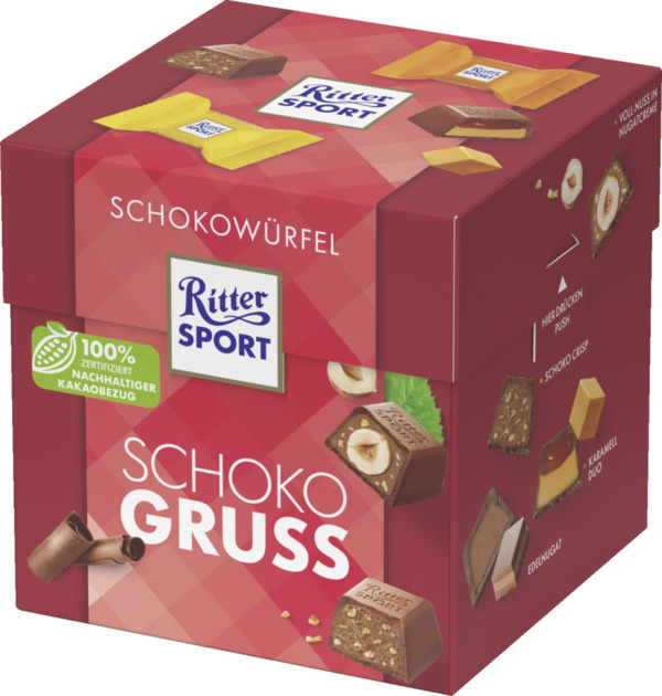Bild 1 von Ritter Sport Schokowürfel Schokogruss Box