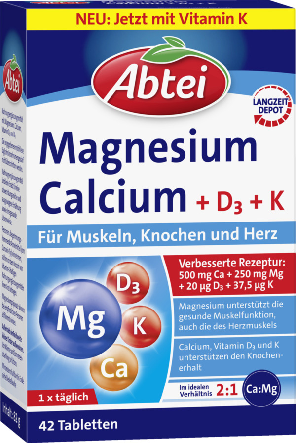 Bild 1 von Abtei Magnesium Calcium + D3  + K Tabletten