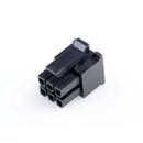 Bild 1 von Molex 430250600 Micro-Fit 3.0 Receptacle Housing, Dual Row, 6 Circuits, UL 94V-0, Low-Halogen, Black