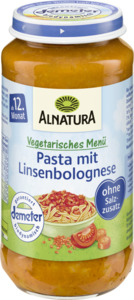 Alnatura Bio Vegetarisches Menü Pasta mit Linsenbolognese