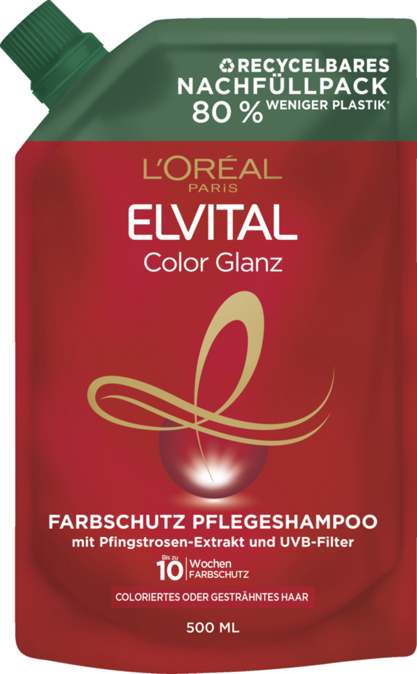 Bild 1 von L’Oréal Paris Elvital Color Glanz Shampoo Nachfüllpack