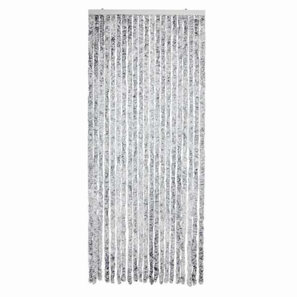 Bild 1 von Chenille-Flauschvorhang 90x200cm Grau/Weiß