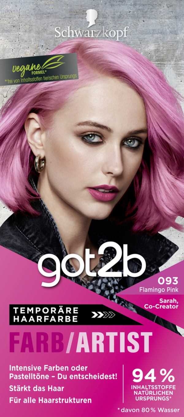 Bild 1 von Schwarzkopf got2b temporäre Haarfarbe FARB/ARTIST 093 Flamingo Pink