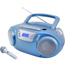Bild 1 von Soundmaster SCD5800BL CD/MP3 Boombox mit Radio, Kassettenrekorder, USB und externem Mikrophon