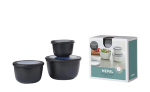 Mepal Multischüssel-Set, 3-teilig / 0,5l, 1,0l, 2,0l  Cirqula schwarz Maße (cm): B: 19,2 H: 12 Küchenzubehör