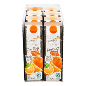 Lieblings Orangendirektsaft 1 Liter, 8er Pack