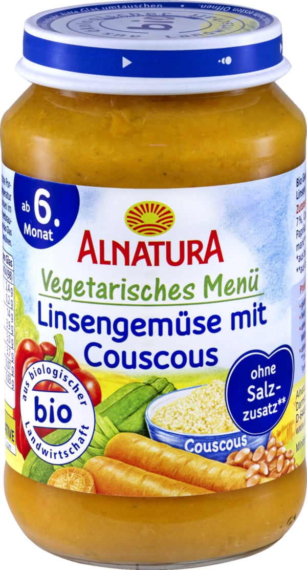 Bild 1 von Alnatura Bio vegetarisches Menü Linsengemüse mit Couscous