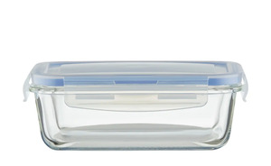 KHG Aufbewahrungsdose, 850 ml Deckel aus Polypropylen (BPA frei), Glas  Maße (cm): B: 13,3 H: 6,7 Küchenzubehör
