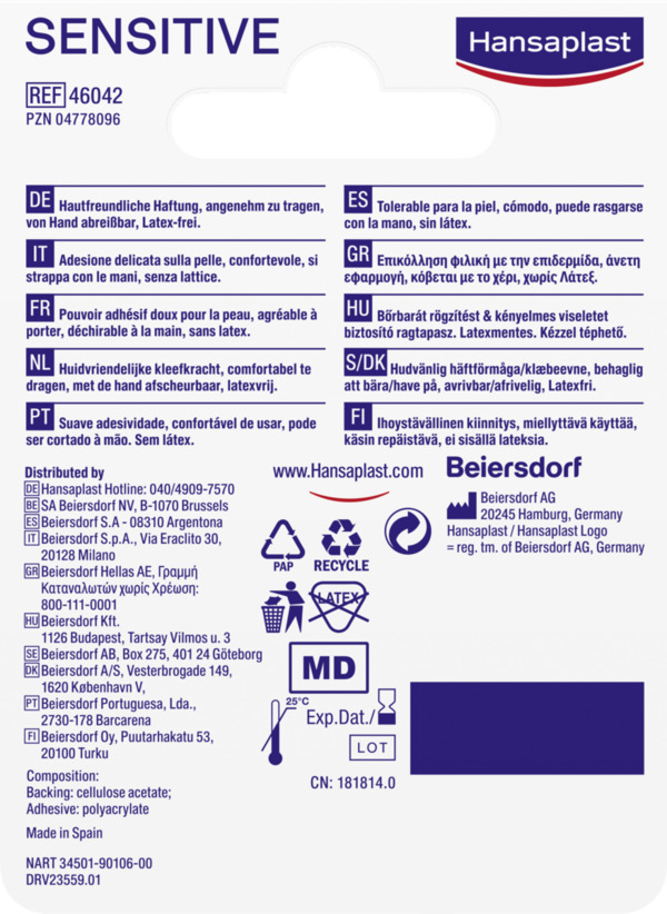 Bild 3 von Hansaplast sensitiv Fixierpflaster