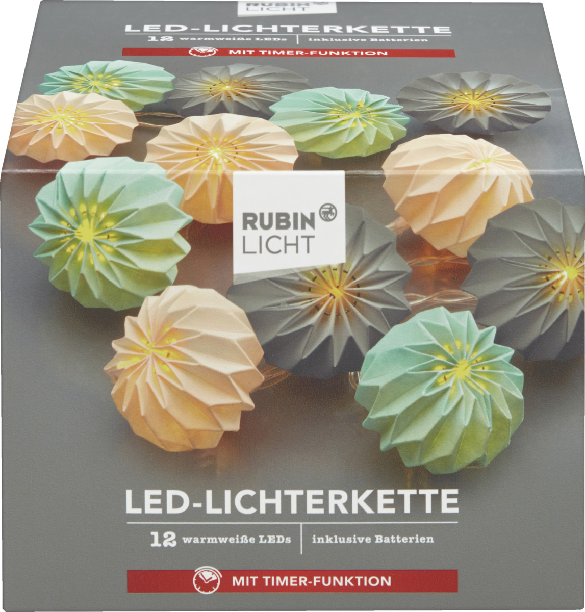 Bild 1 von Rubin Licht LED-Lichterkette Origami bunt