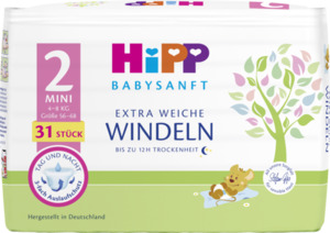 HiPP Babysanft Windeln Mini Größe 2 (4-8 kg)