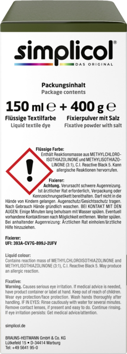 Bild 2 von simplicol Textilfarbe intensiv Oliv-Grün