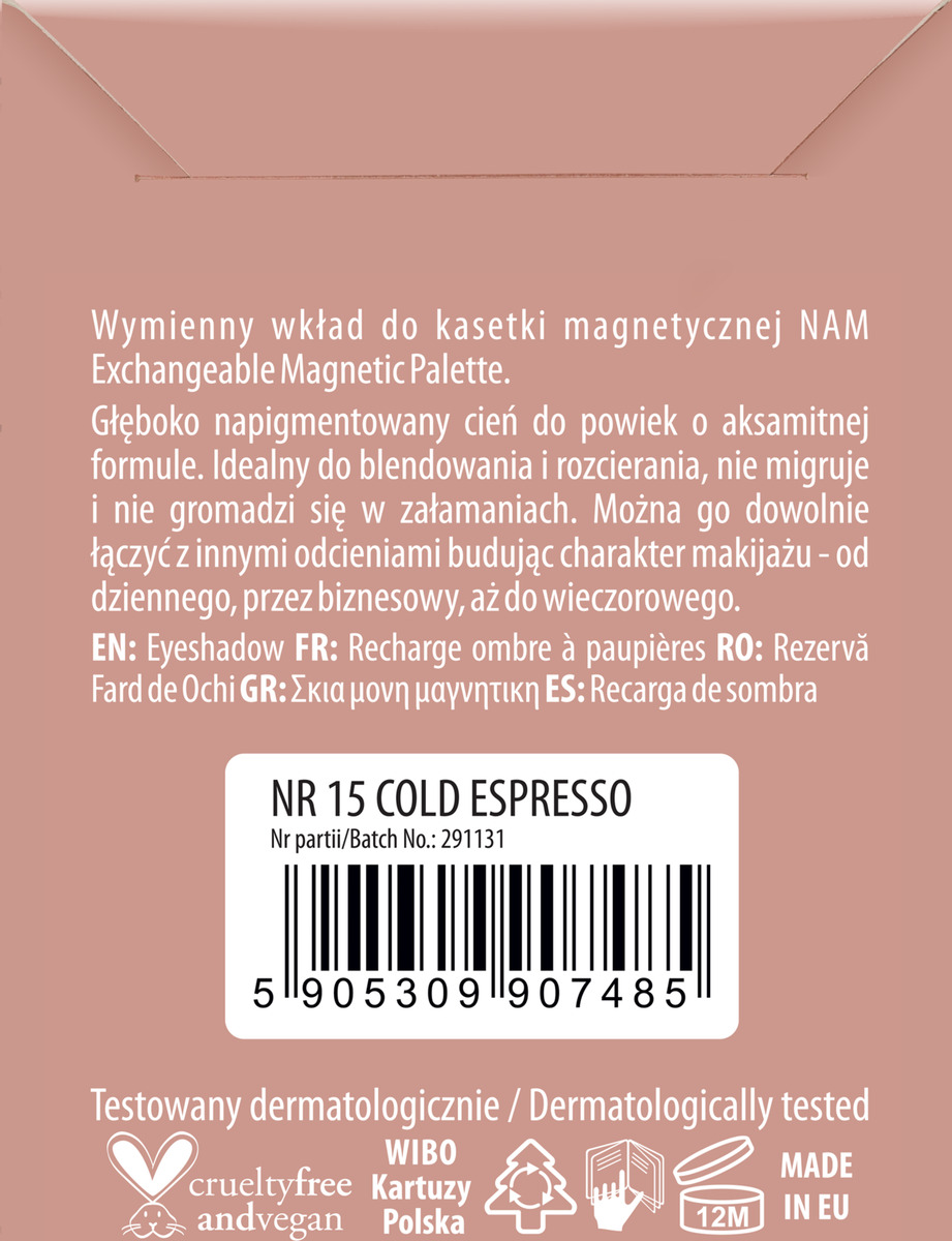 Bild 2 von NAM Matte Eyeshadow Nr. 15 Cold Espresso, 3,5 g