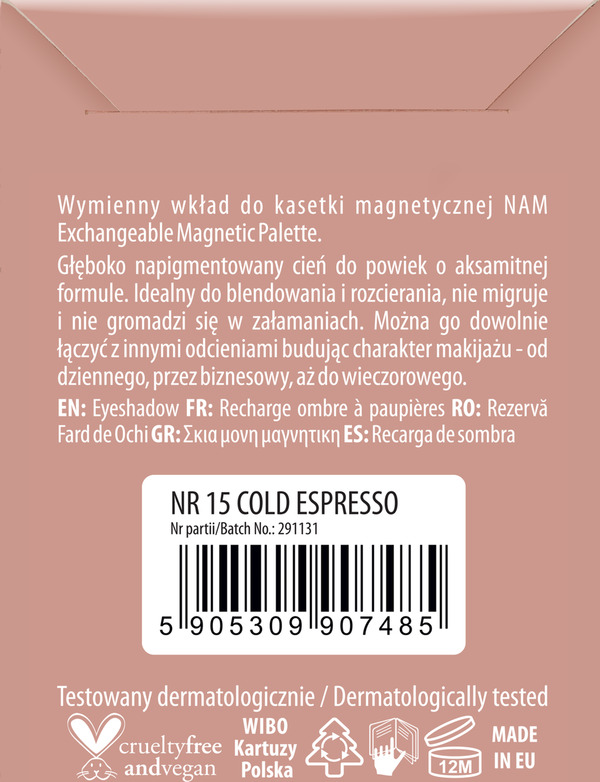 Bild 2 von NAM Matte Eyeshadow Nr. 15 Cold Espresso, 3,5 g