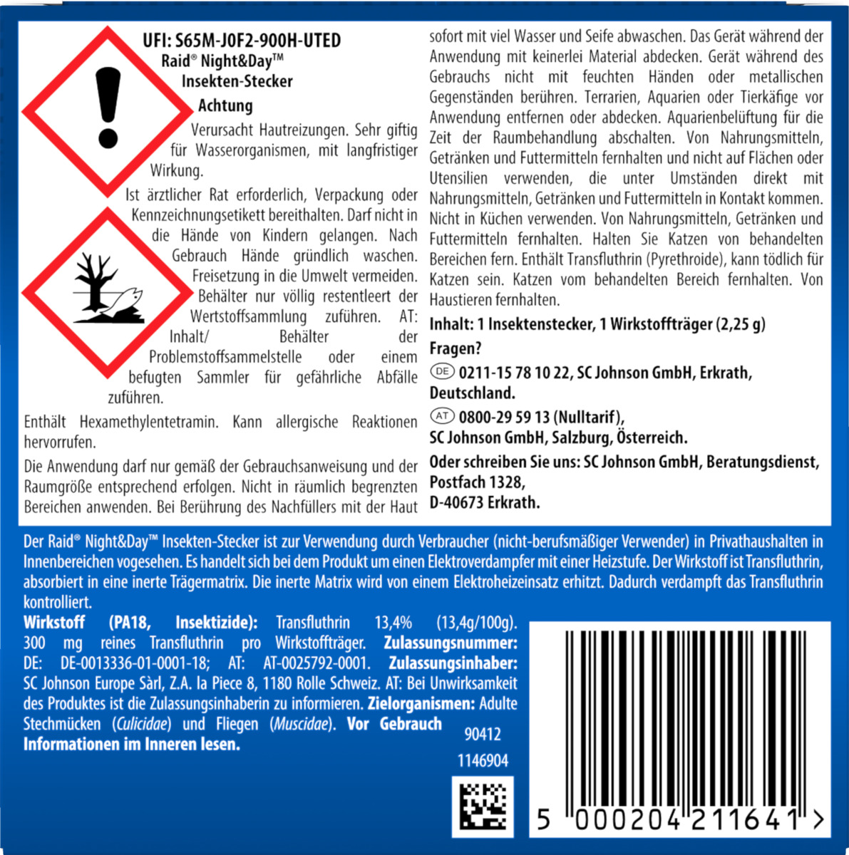 Bild 2 von Raid Night & Day Trio Insekten-Stecker