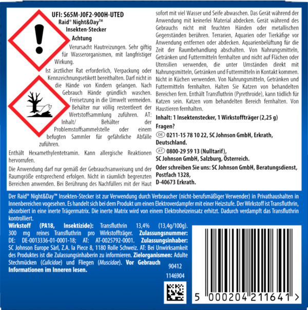 Bild 2 von Raid Night & Day Trio Insekten-Stecker