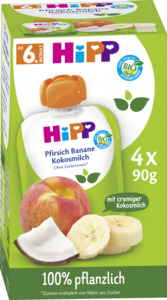 HiPP Bio Frucht & Pflanzenmilch Pfirsich Banane Kokosmilch