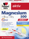 Bild 1 von Doppelherz Magnesium 500 + B12 + D3 Direct Depot