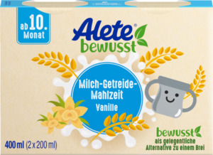 Alete bewusst Milch-Getreide-Mahlzeit Vanille ab 10. Monat