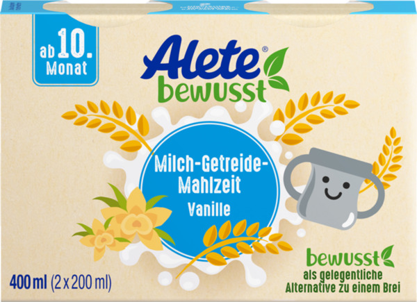 Bild 1 von Alete bewusst Milch-Getreide-Mahlzeit Vanille ab 10. Monat