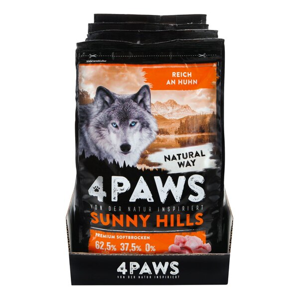 Bild 1 von 4 PAWS Hundetrockenfutter Huhn 2 kg, 4er Pack