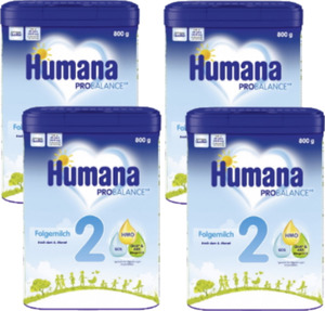 Humana 4er-Pack PROBALANCE Folgemilch 2, nach dem 6. Monat