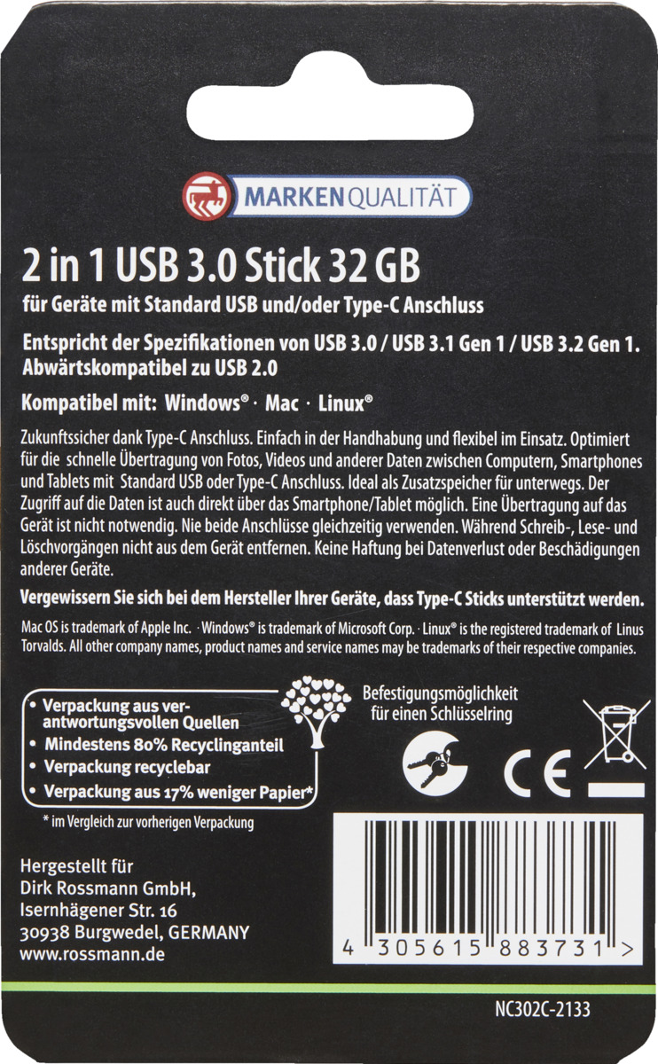 Bild 2 von store.it 2in1 USB-Stick 3.0, 32 GB