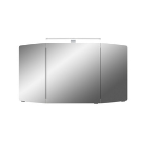 Spiegelschrank 'Cassca' weiß glanz 120 cm LED-Aufsatzleuchte