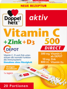 Doppelherz Vitamin C 500 Direct + Zink + D3