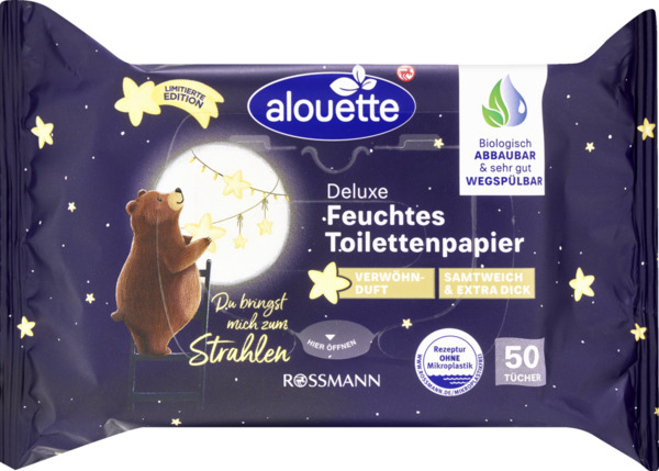 Bild 1 von alouette Deluxe feuchte Toilettentücher Mandelblüten Duft