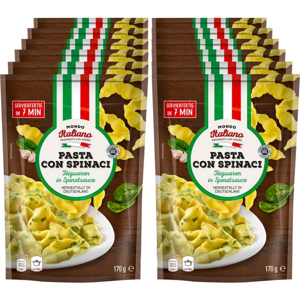 Bild 1 von Mondo Italiano Pasta Con Spinaci  170 g, 12er Pack