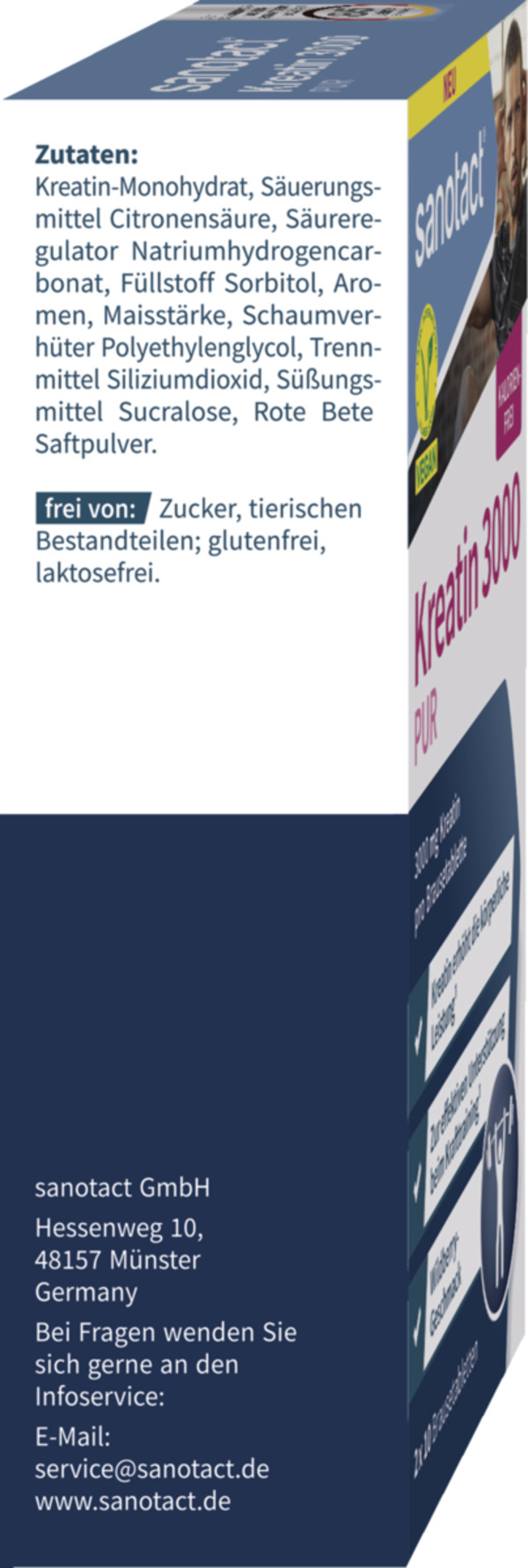 Bild 2 von sanotact® Kreatin 3000 PUR Brausetabletten