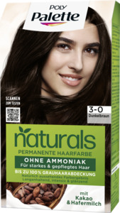 Poly Palette NATURALS Permanente Haarfarbe 3-0 Dunkelbraun