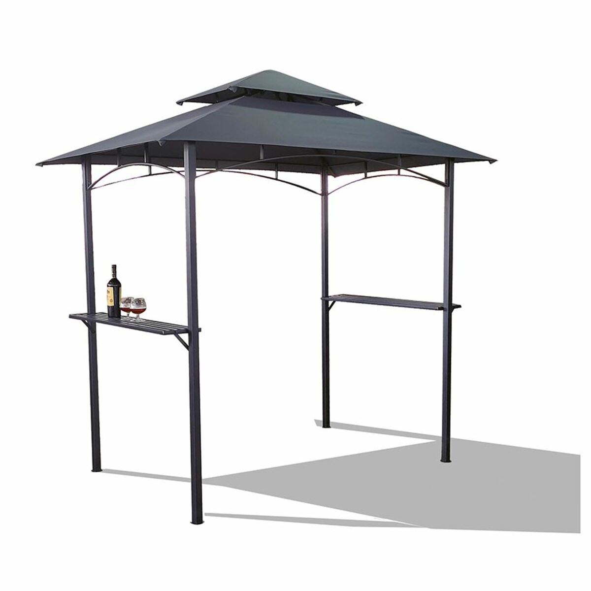BBQ GrillPavillon mit 2 Ablageflächen Anthrazit von Thomas Philipps