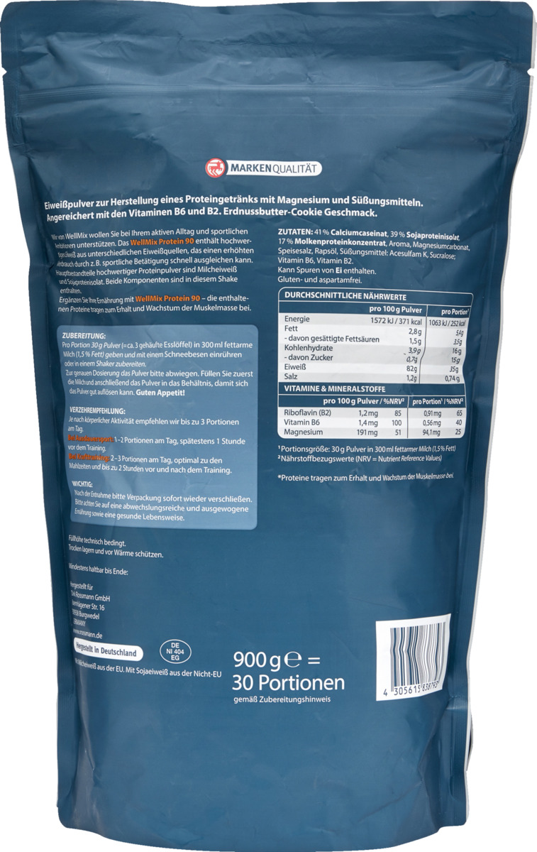 Bild 2 von WellMix Sport Protein 90 Peanut Butter Cookie