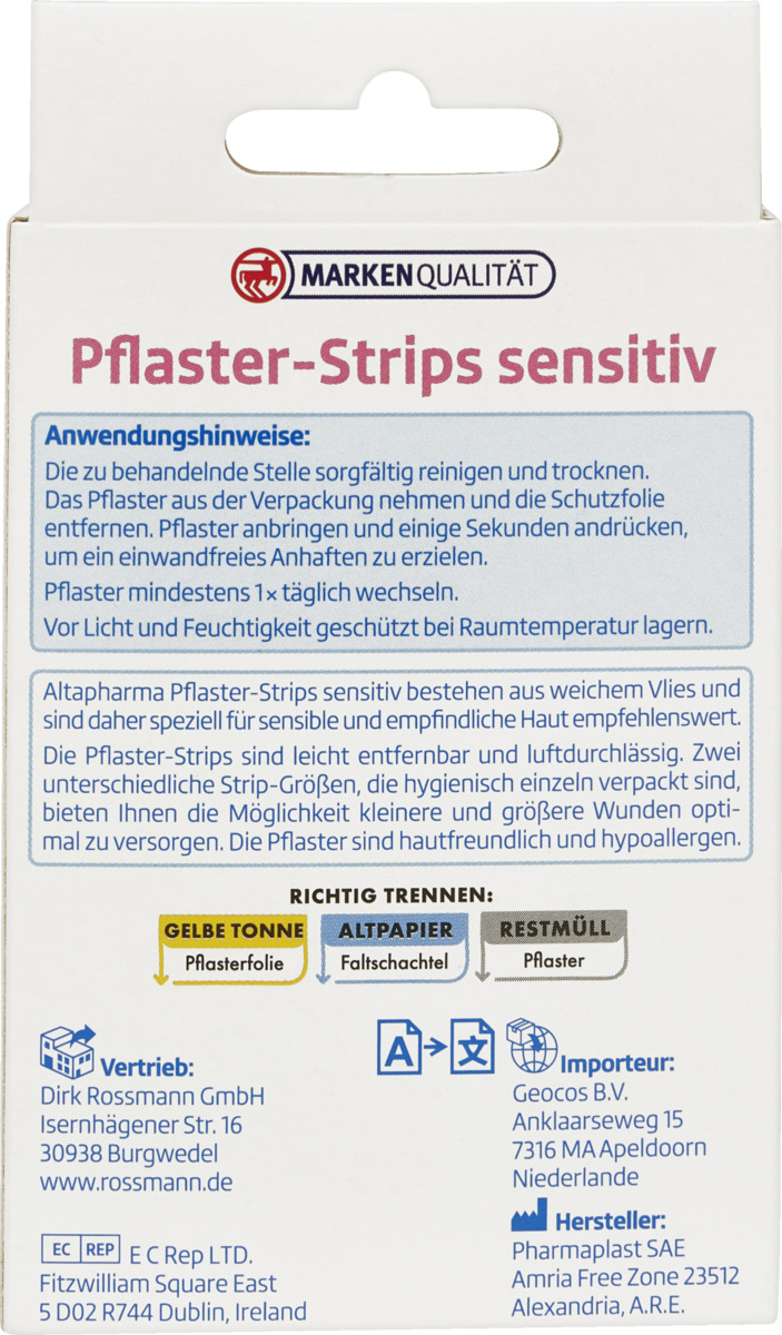 Bild 3 von altapharma Pflaster-Strips sensitiv 20 Stück